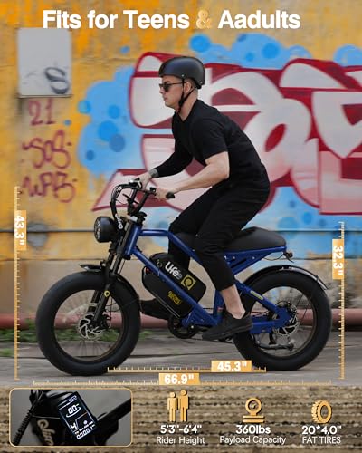 Electric Bike for Adults 1500W Peak Motor 20" Fat Tires 28MPH Removable Battery Dual Suspension 7-Speed X2728