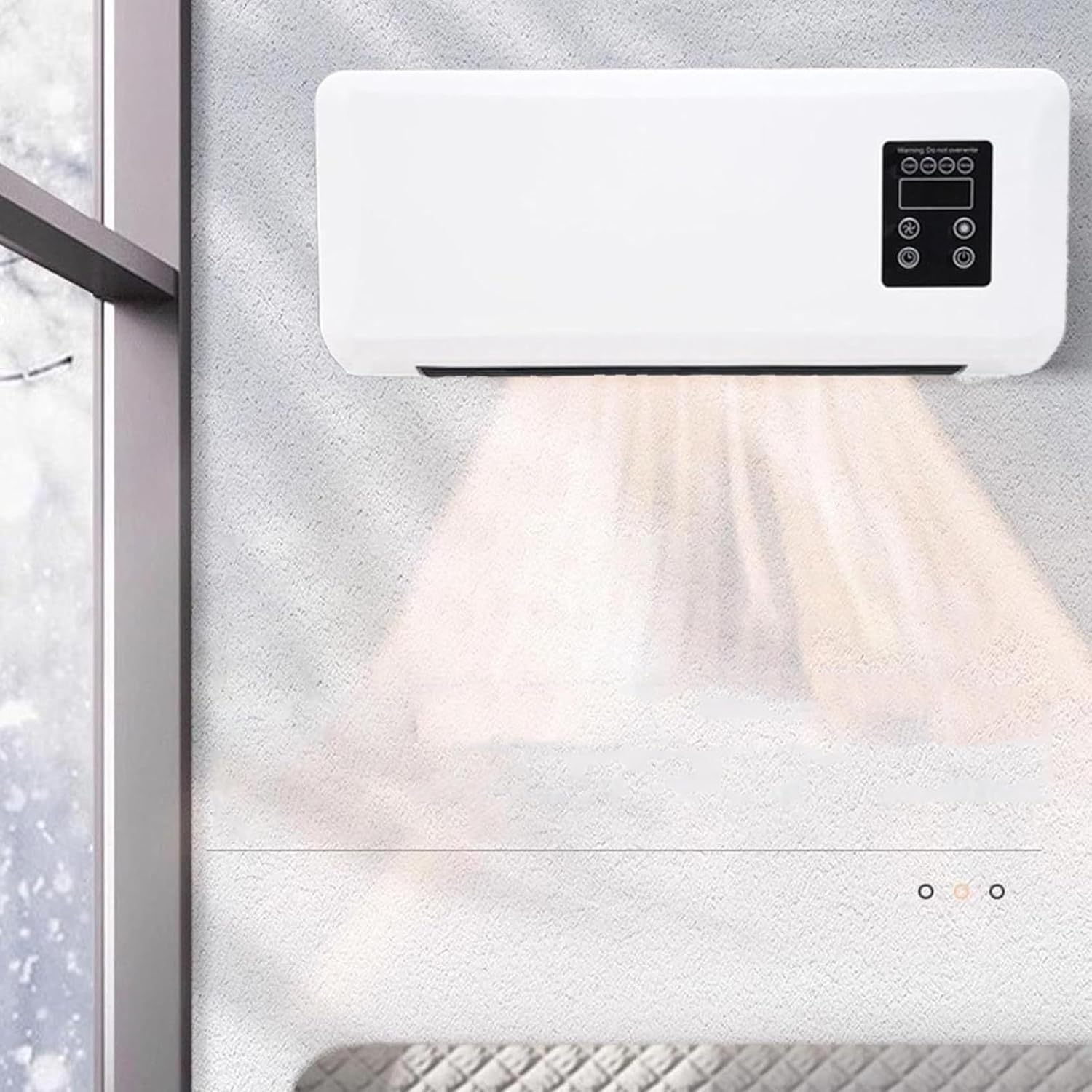 Mini Split Ac/Heating System, Ductless Air Conditioner, Wall Mounted Air Conditioner, Split Max Aire Acondicionado Portatil with Remote Control for Home/Office/Bedroom