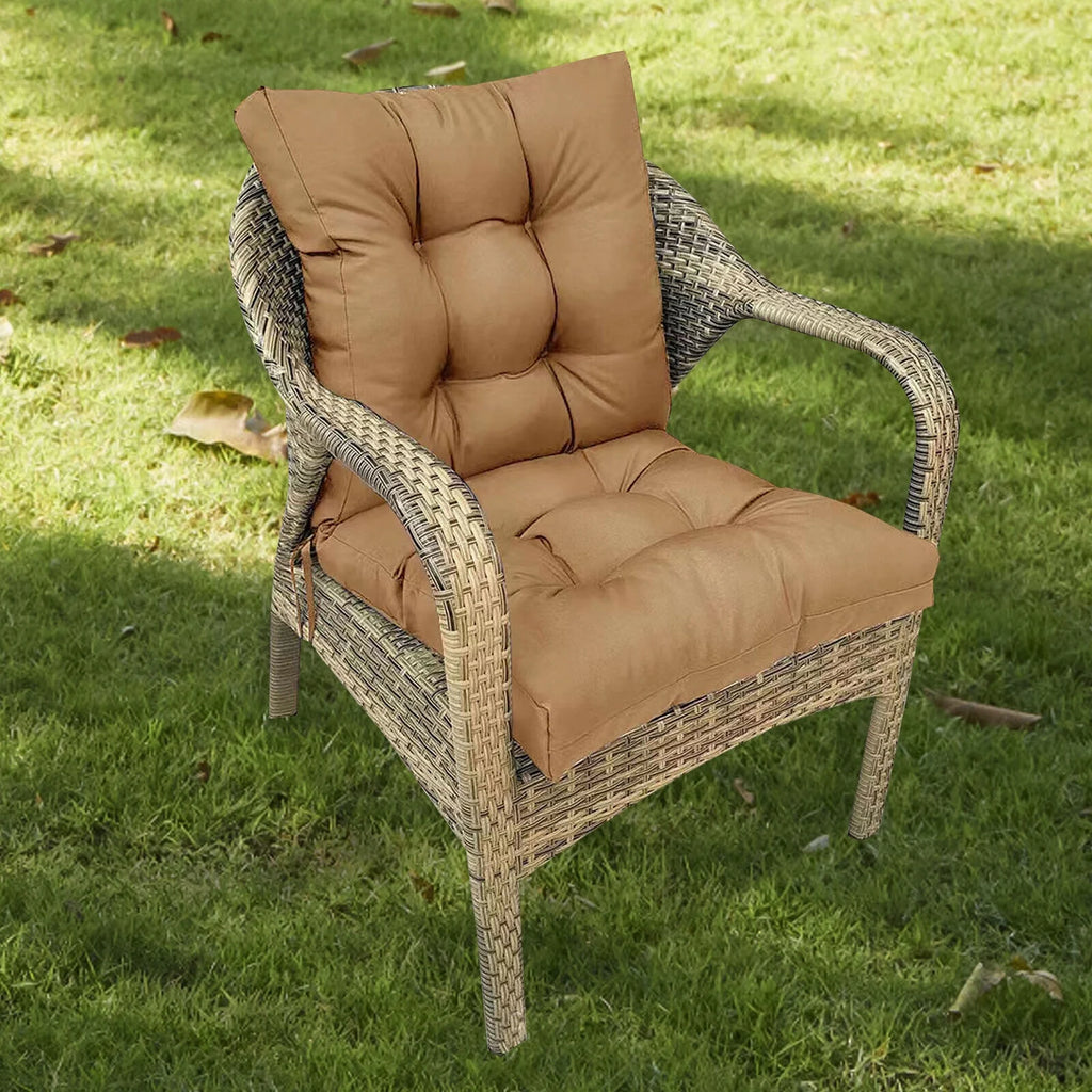 Outdoor Patio Chair Cushion, All-Weather Seat Pad, Light Brown S126