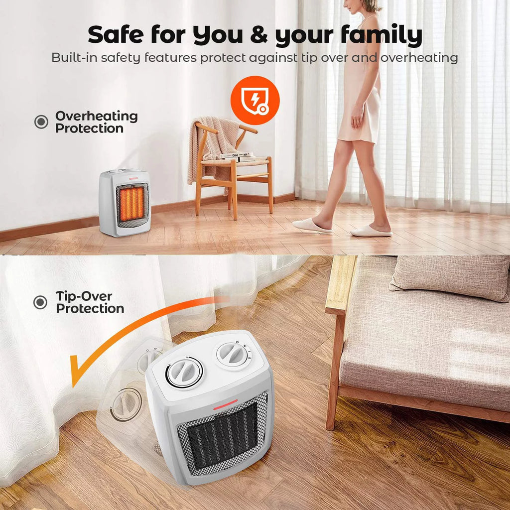 Ceramic Space Heater with Thermostat for Home and Office C1249