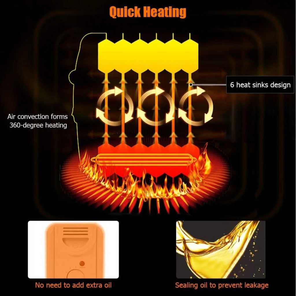 Portable Oil Filled Radiator Heater N334964