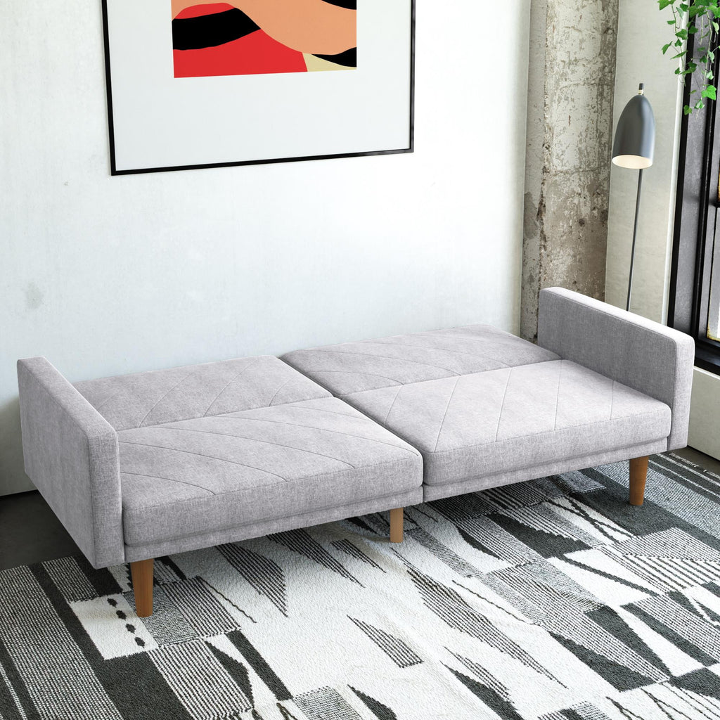 Convertible Sofa Bed with USB Port, Light Gray T950