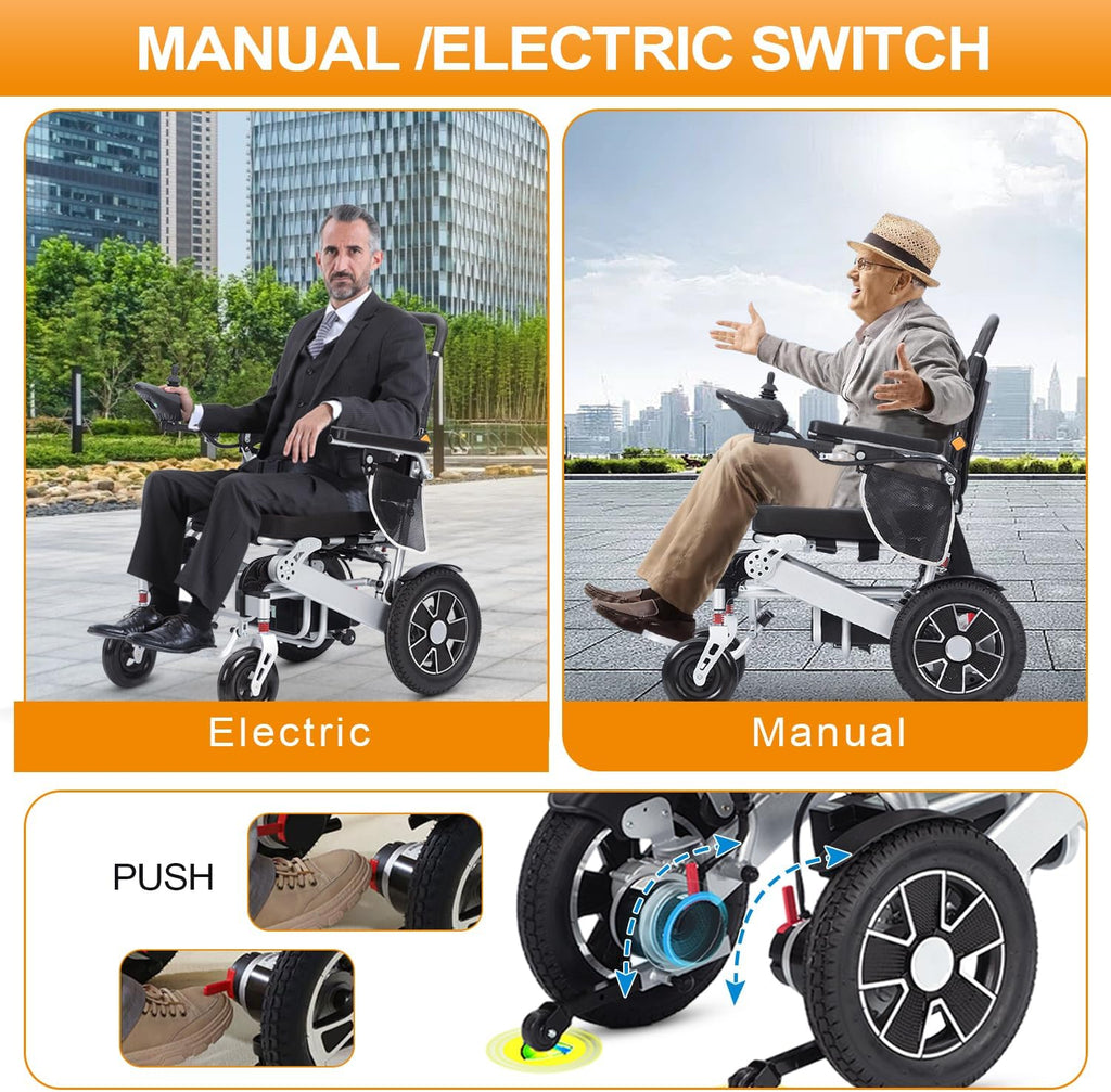 Foldable Electric Wheelchair for Adults, 20 mi Range F57130