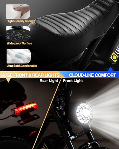 Electric Bike for Adults 1500W Peak Motor 20" Fat Tires 28MPH Removable Battery Dual Suspension 7-Speed X2728