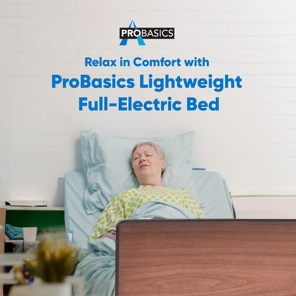 Full Electric Hospital Bed with Adjustable Motor, Springs, and Bed Ends for Home Use A7522