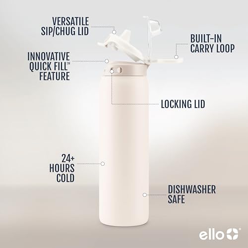 Stainless Steel Water Bottle with Leak Proof Lid, 22oz J59428