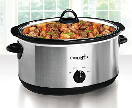 7 Quart Oval Manual Slow Cooker, Stainless Steel J78104