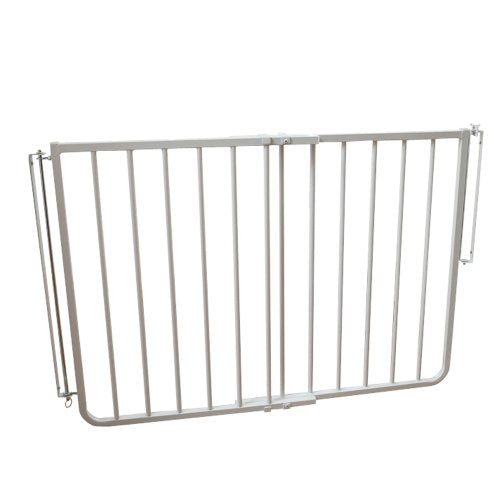 Cardinal Gates SS30 Stairway Special Baby Gate for Stairs - Adjustable Indoor Dog Gate - Aluminum Safety Gate for Kids & Pets - Can be Installed at Angles - 27 to 42.5 Inches Wide - Black