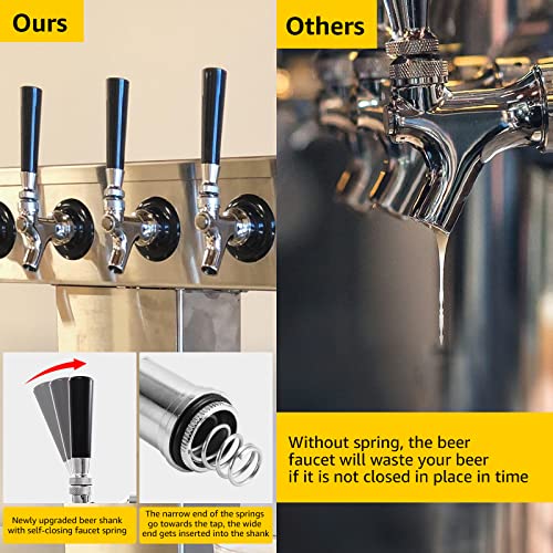 Draft Beer Faucet Shank with 1/4'' Beer Line Barb, Stainless Core Z9714