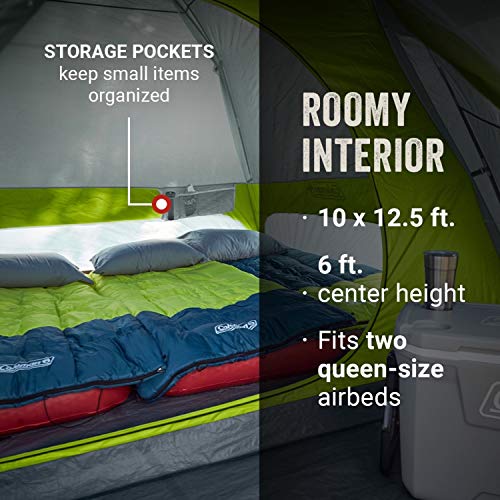 Camping Tent with Screen Room, Weatherproof 4/6/8 Person, Includes Rainfly and Carry Bag D4034