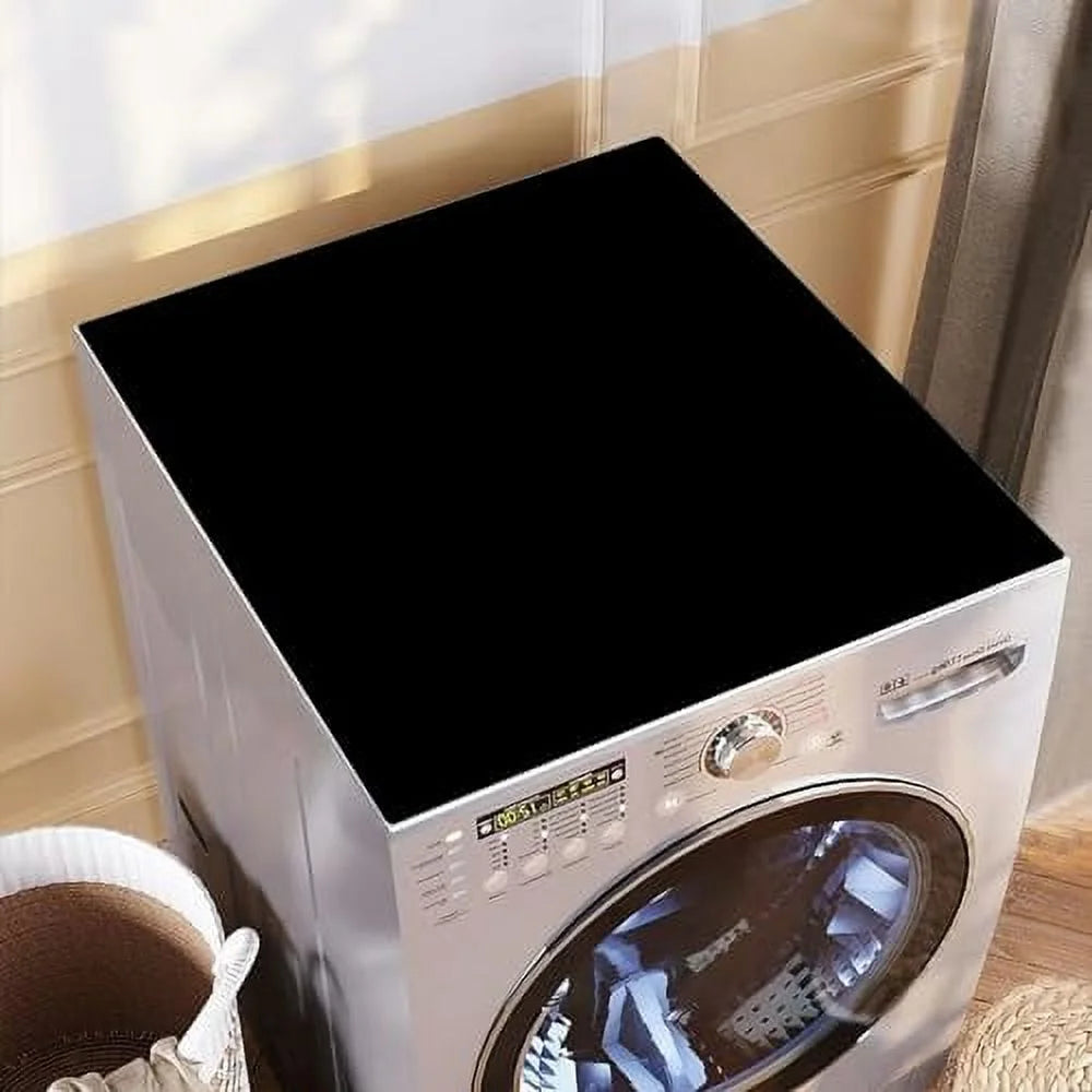 Anti-Slip Washer or Dryer Top Mat Covers, 27" x 31.5" Black Washing Machine Top Protector Dust-Proof Cover, Washer or Dryer Top Protector Covers for Home Laundry Room Kitchen