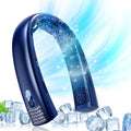 Portable Neck Fan Rechargeable 7000mAh, Bladeless 360° Airflow Cooling Neck Fan Cooler with Necksupport, Quiet Wearable Hands-Free Personal Fan, 4 Turbo, Display, Portable Fan for Hot Flashes/ Travel
