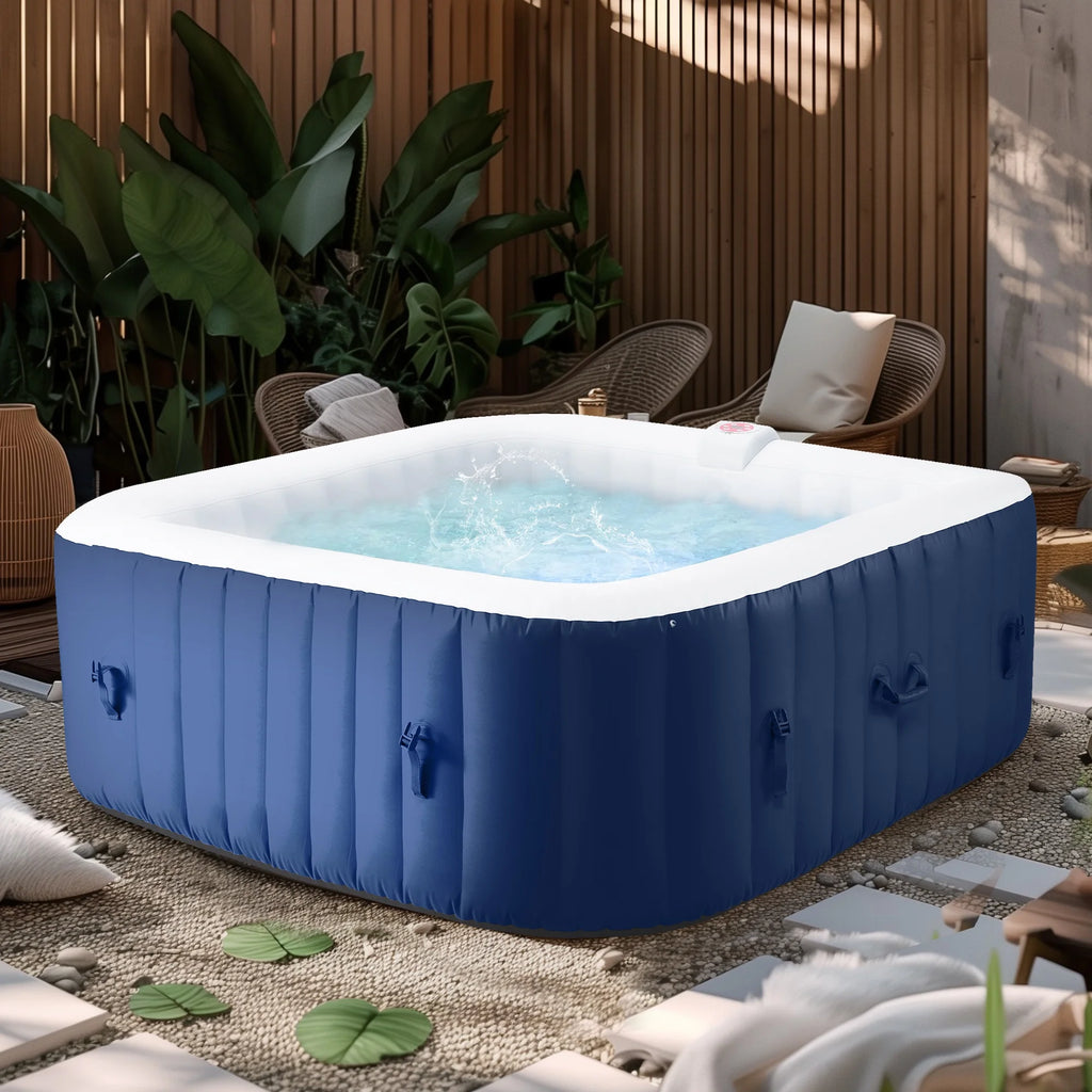 Inflatable Hot Tub for 6 Person, Portable Spa with Cover and Storage Bag U7248