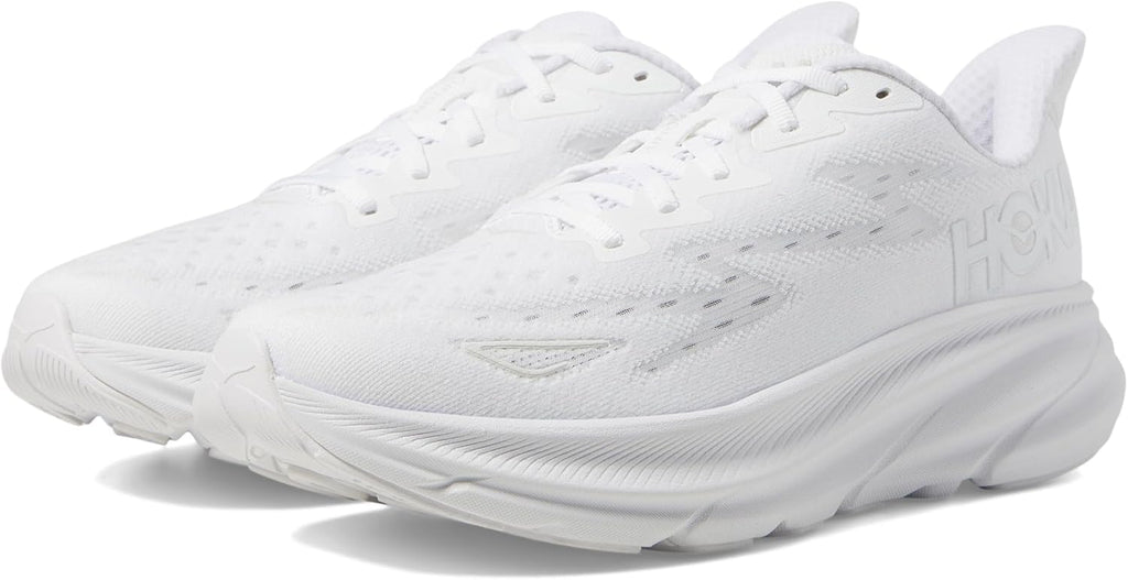 Hoka Women's Clifton 9 Sneaker, White/White, 6 Wide