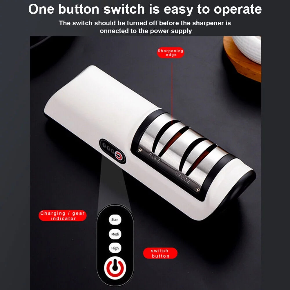 Electric Knife Sharpener 3 Speed Sharpening System T80211