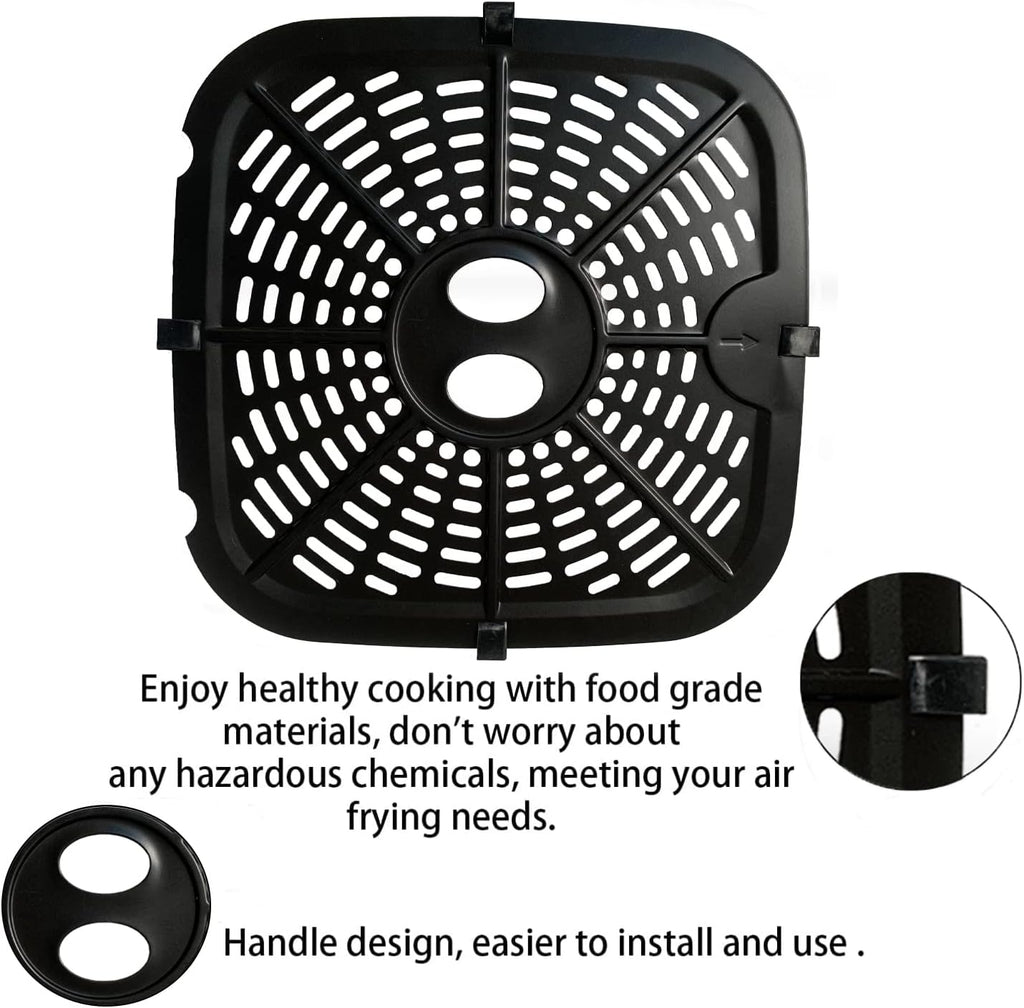 Air Fryer Replacement Crisper Tray, 9.6 Inch Double-Layer Coating Grill Plate W558635
