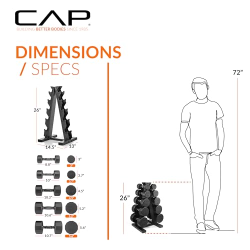 Dumbbell Set with Rack, 150lbs and 210lbs Options Z3424