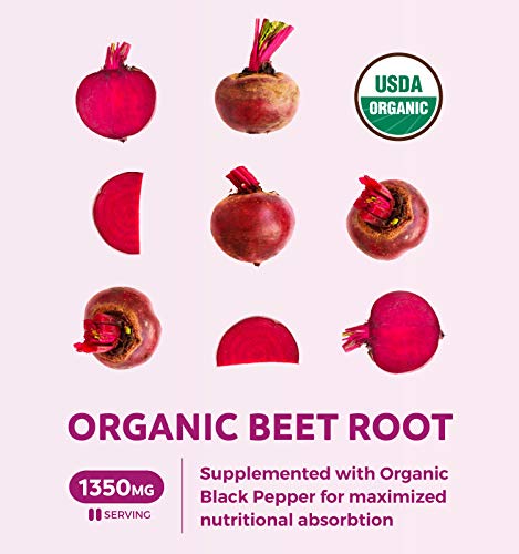 Organic Beet Root Powder Tablets with Black Pepper X2535
