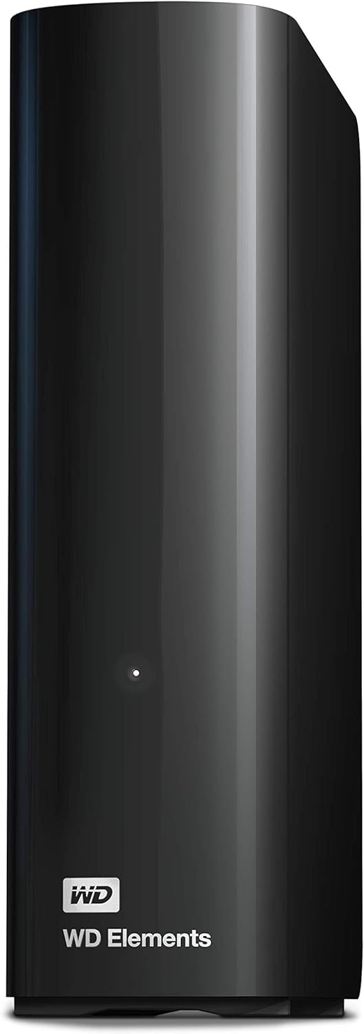 WD 24TB Elements Desktop External Hard Drive for plug-and-play storage, USB 3.2 Gen1 - WDBWLG0240HBK-NESN