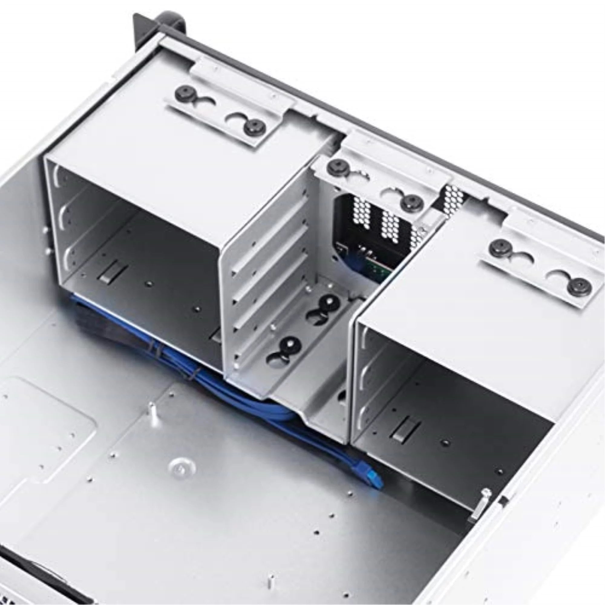 Rackmount server chassis with 6x 5.25" drive bays, 4x 3.5", 2x 2.5" internal, USB 3.1, dual PWM fans D259583