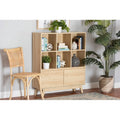 Baxton Studio Danina Japandi Oak Brown Finished Wood Bookshelf