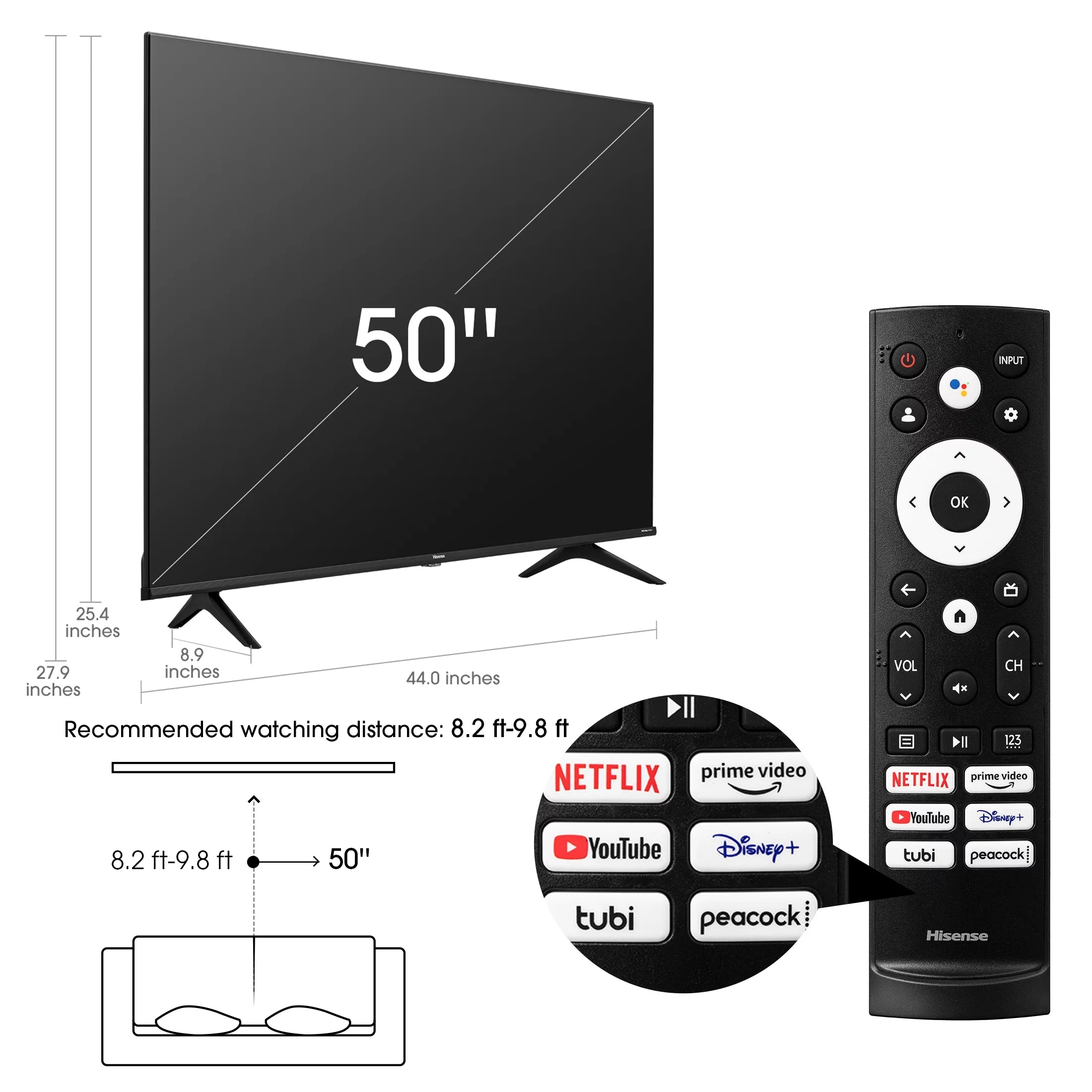 50" 4K UHD Google Smart TV HDR I926