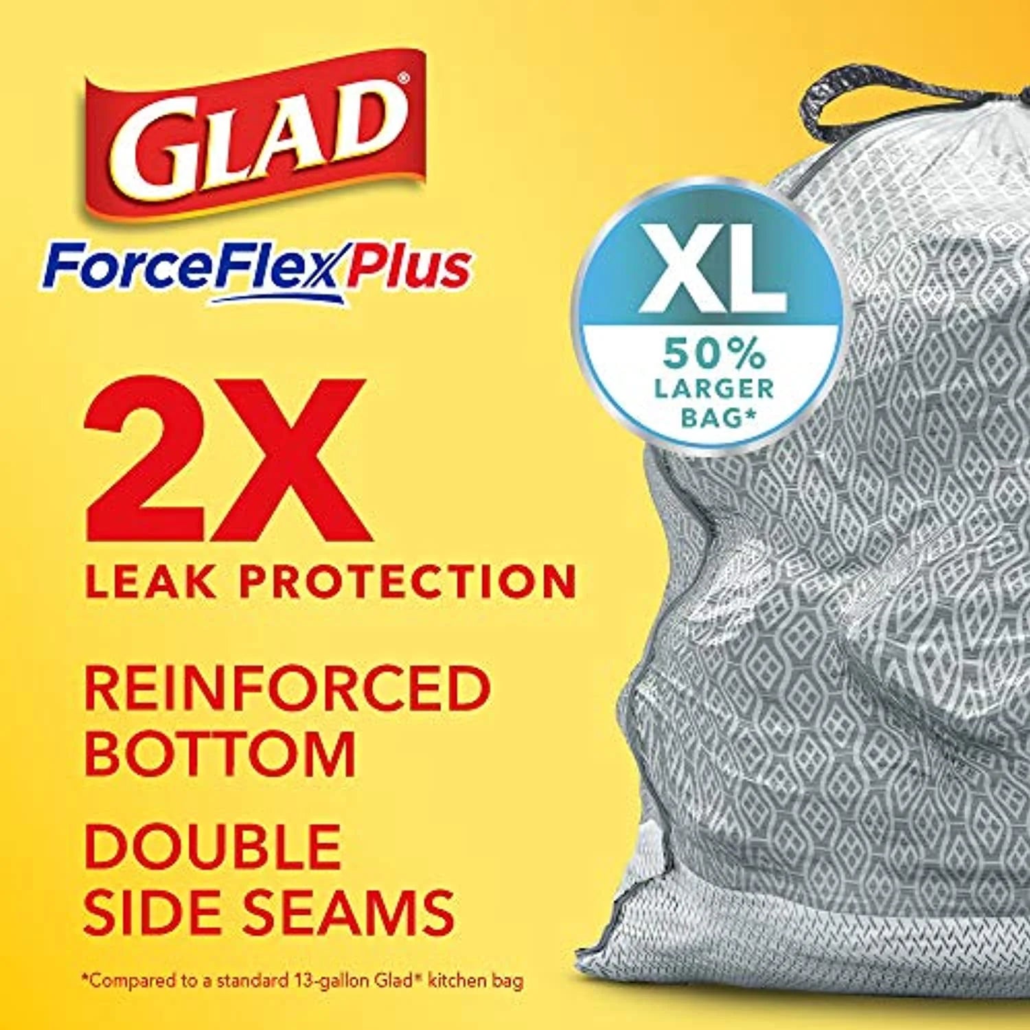 Kitchen Drawstring Trash Bags, 20 Gallon, 80 Count M676985