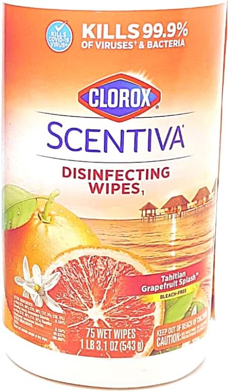 Disinfecting Multi-Surface Cleaner Spray & Wipes, Tahitian Grapefruit Scent O182