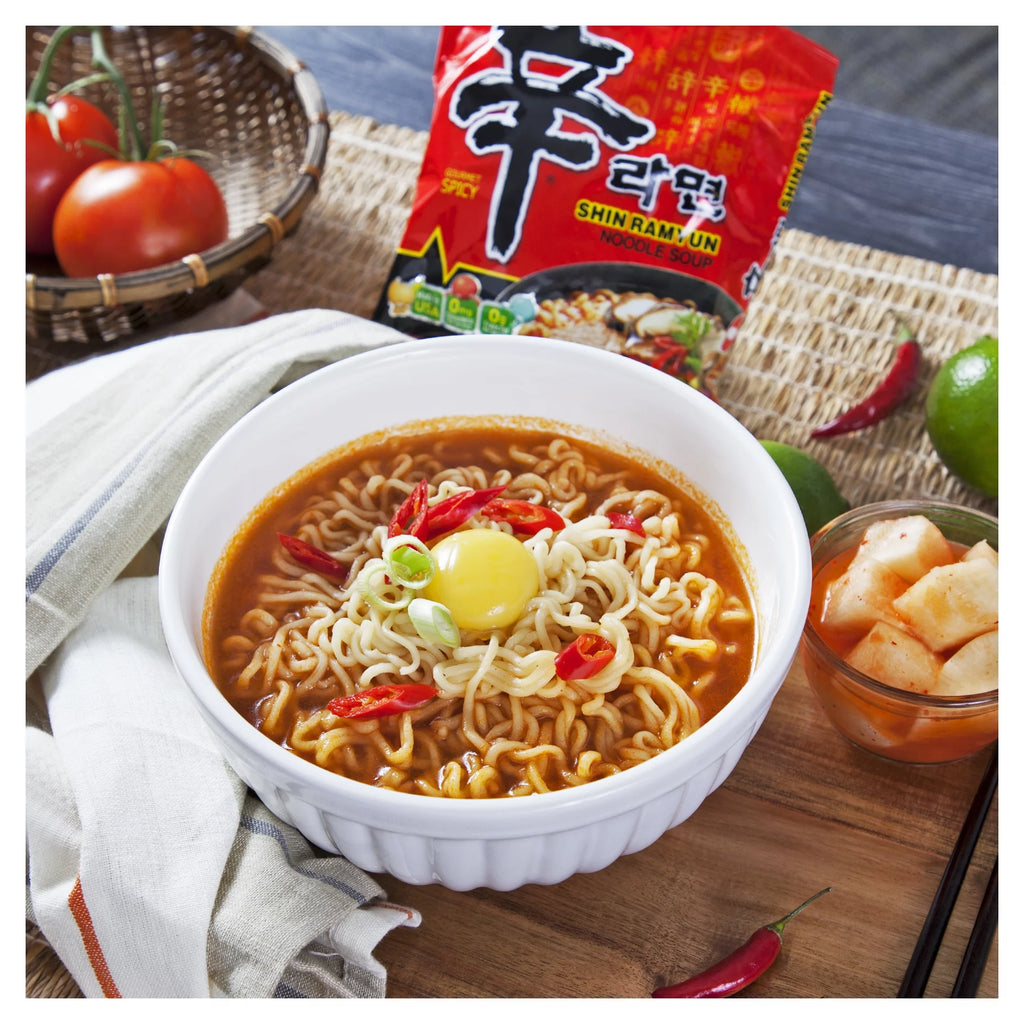 Shin Ramyun Noodle Soup, 4.2 oz, 4-Count Pack of 16 H357090