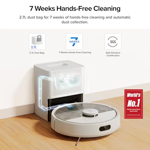 Robot Vacuum with Self-Empty Dock, 5500 Pa Suction, LiDAR Navigation S624100