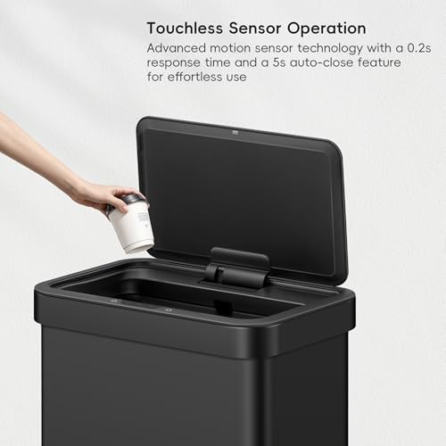 Touchless Motion Sensor Trash Can, 13.2 Gallon, Brushed Stainless Steel K748461
