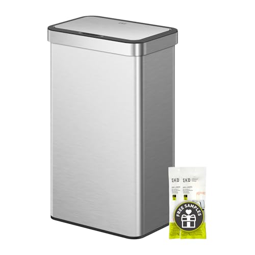 Touchless Motion Sensor Trash Can, 13.2 Gallon, Brushed Stainless Steel K748461