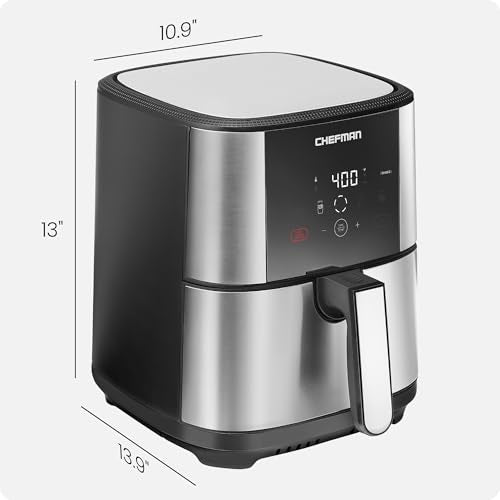 XL 8-Qt Touch Digital Air Fryer, Nonstick Dishwasher-Safe, Stainless Steel I664659