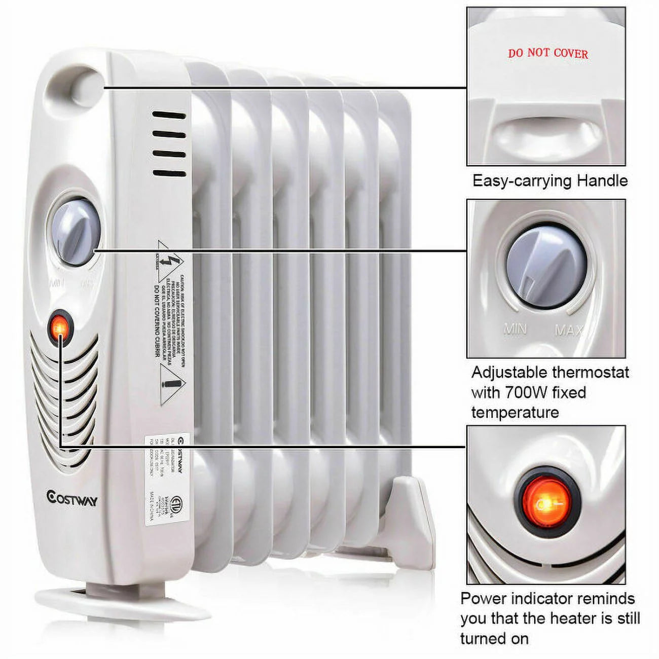 Portable Oil Filled Radiator Heater N334964