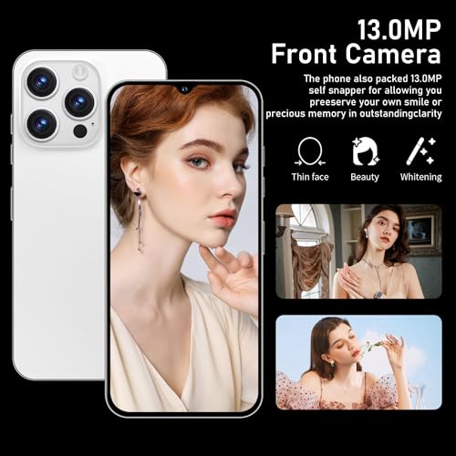 Unlocked 5G Smartphone, Android 13, 8GB+256GB, 6.7" HD Screen, 6800mAh N1100