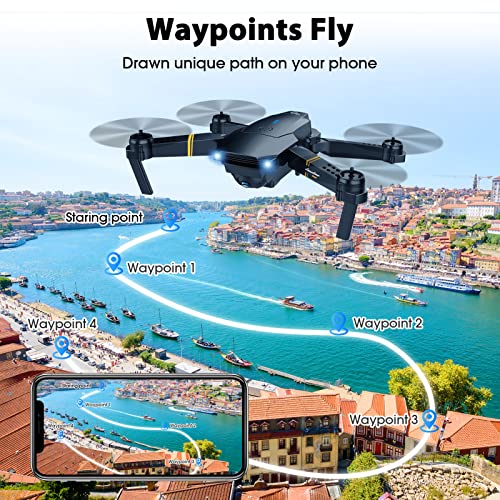 Foldable Camera Drone for Adults Kids, 1080P FPV, 2 Batteries J186818