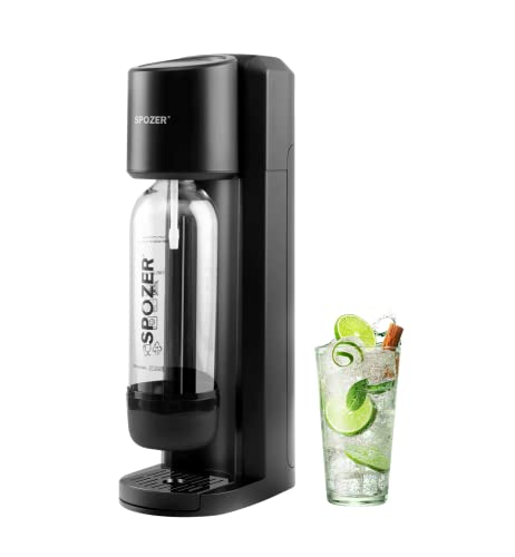 Sparkling Water Maker Machine Soda Maker Fizzy Water Maker for Carbonating with 1L Bottle, Compatible with Screw-in 60L CO2 Cylinder