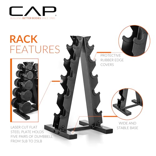 Dumbbell Set with Rack, 150lbs and 210lbs Options Z3424
