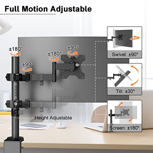 Universal VESA Pole Mount, Full Motion TV Mount for 17-32 Inch Screens U124