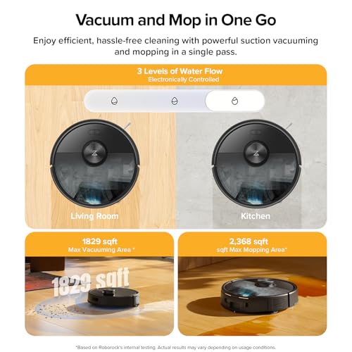 Robot Vacuum with Self-Empty Dock, 5500 Pa Suction, LiDAR Navigation S624100