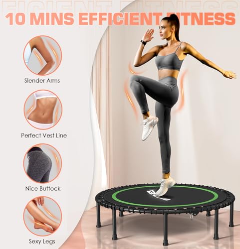 Foldable Mini Trampoline for Adults with Durable Bungees V5441