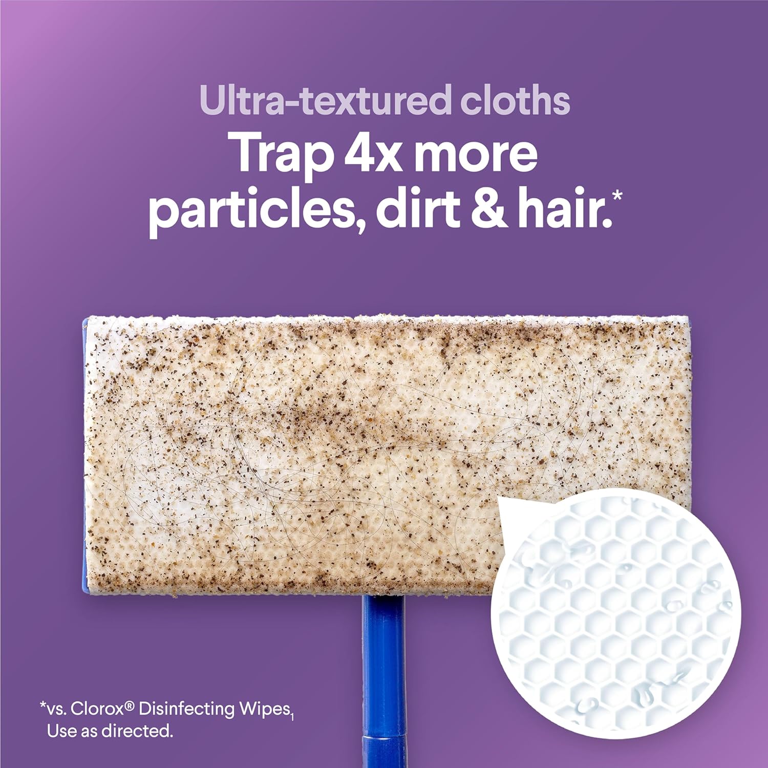 Disinfecting Wet Mop Pad, Disposable Floor Wipes, Lavender and Jasmine, 24 Count N2175