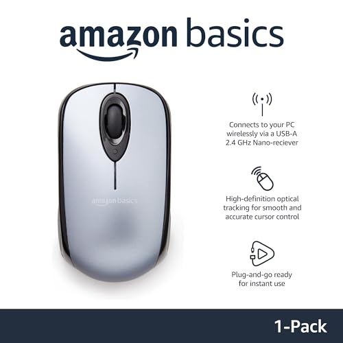 Wireless Optical Mouse with USB Nano Receiver, Black B899