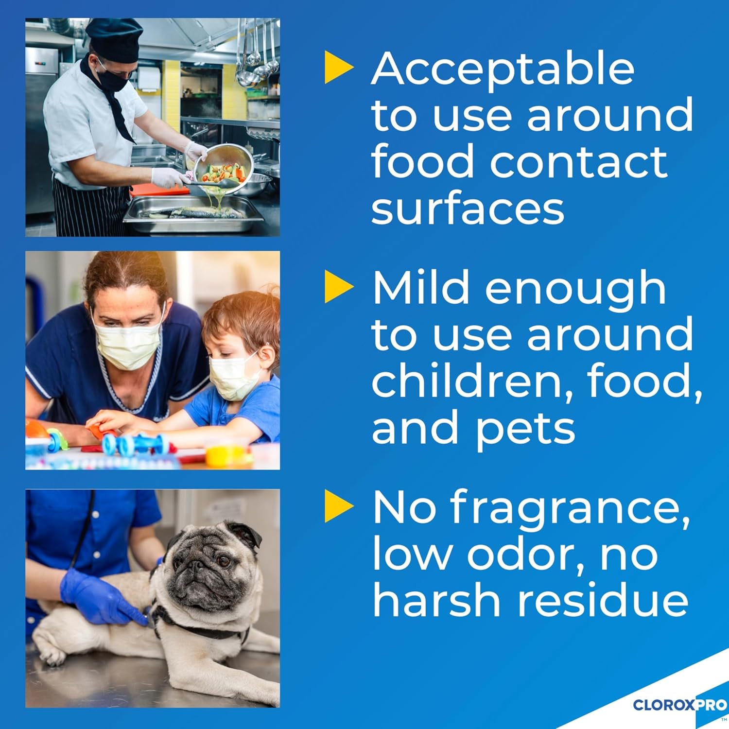 Daily Disinfectant and Sanitizer Spray, No-Rinse Food Contact Safe, 32 Fl Oz M3727