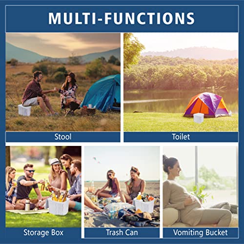 Portable Folding Camping Toilet with Lid for Adults N55353