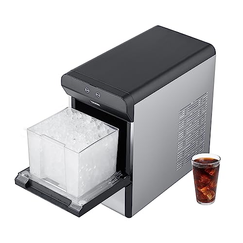 VEVOR Commercial Ice Maker, 400LBS/24H Ice Making Machine with 330.7LBS Large Storage Bin, 800W Auto Self-Cleaning Ice Maker Machine with 3.5-inch LED Screen for Business Bar Tested to UL Standards