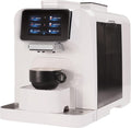Mcilpoog WS-T6 Super Automatic Espresso Coffee Machine with Milk Jug, Built-in Small Refrigerator, Controlled by WIFI Connection (White)