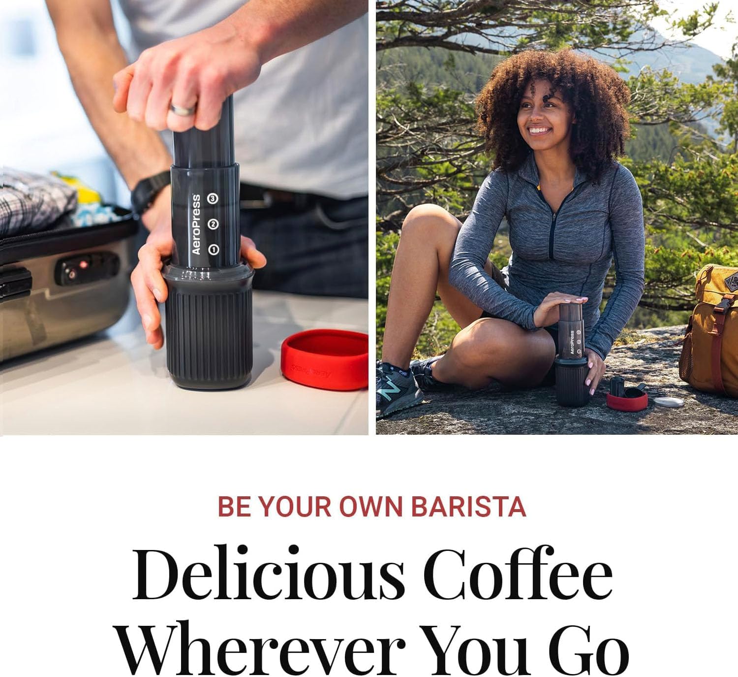 Travel Coffee Press Kit - 3-in-1 Portable Coffee Maker for Camping P9269
