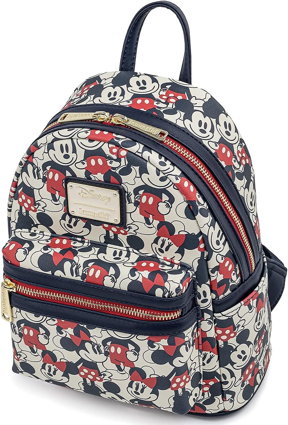 Disney Mickey Minnie Mouse Mini Backpack Handbag Red Navy O695