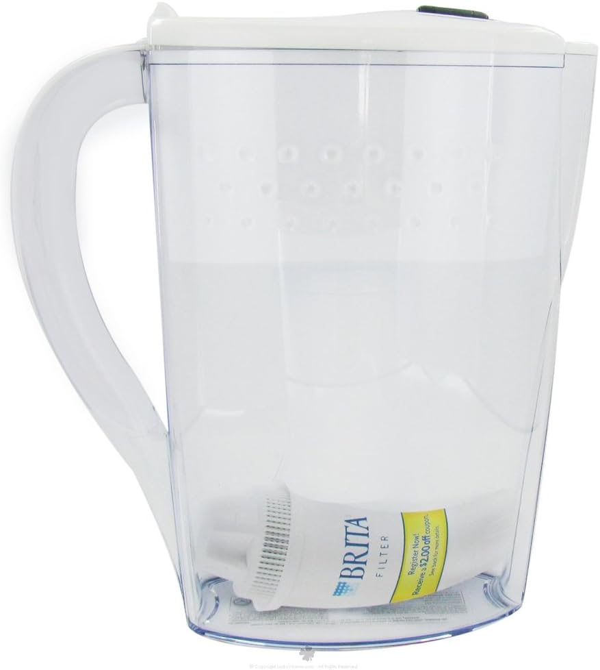 Brita Small 6 Cup Water Filter Pitcher with 1 Standard Filter, BPA Free – Space Saver, White